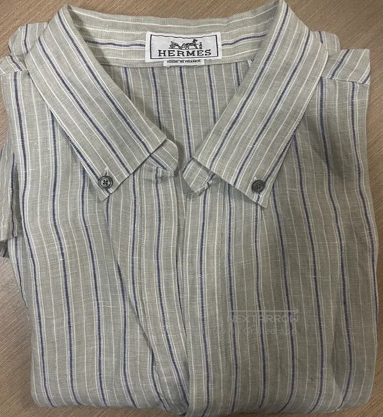 Hermes Hermes size 42 Short Sleeve Cardigan/Shirt (Front Non-butto Size US XS / EU 42 / 0 - 8 Thumbnail