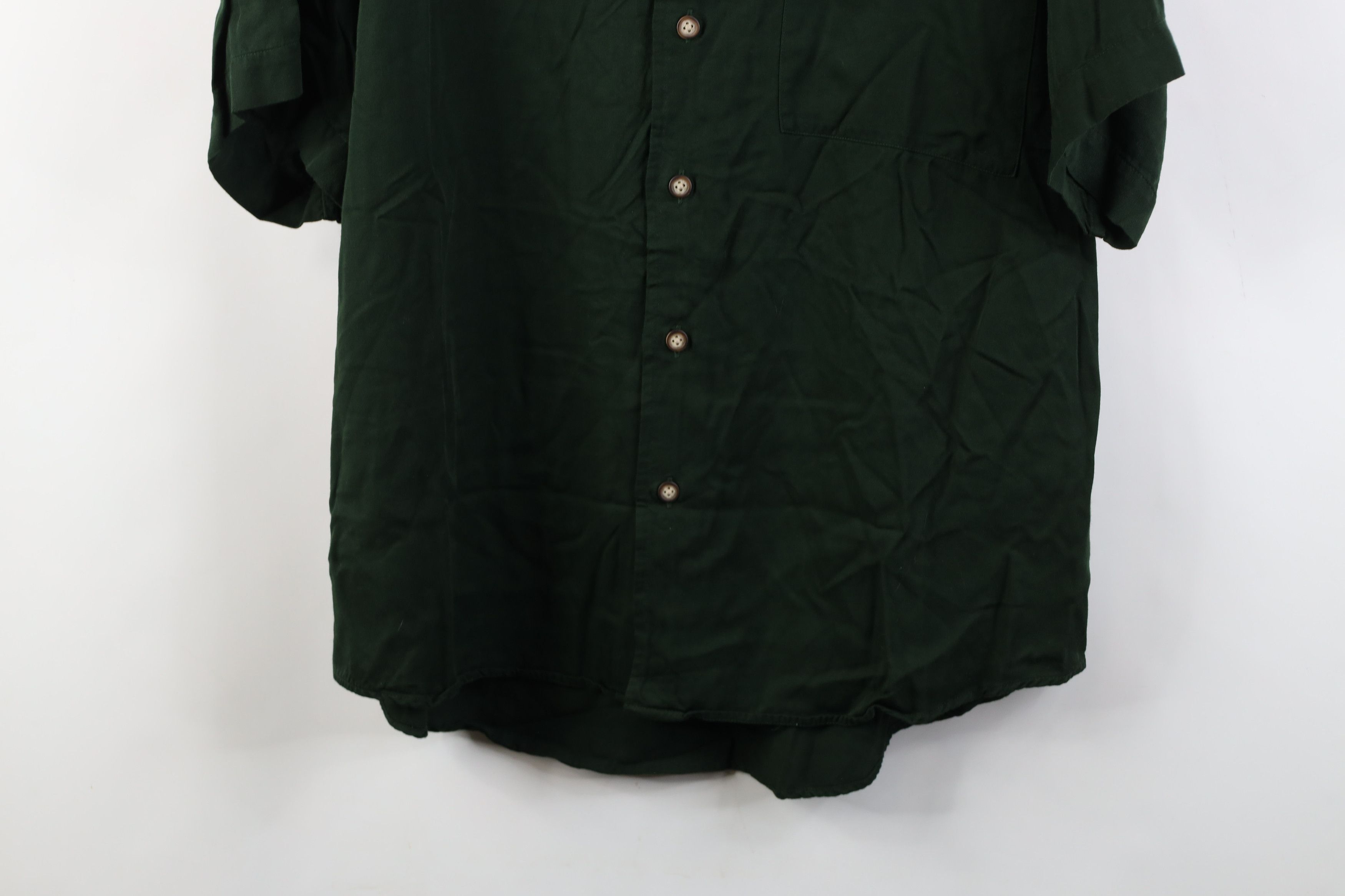 Vintage Vintage 90s Streetwear Gabardine Short Sleeve Button Shirt Size US M / EU 48-50 / 2 - 3 Thumbnail