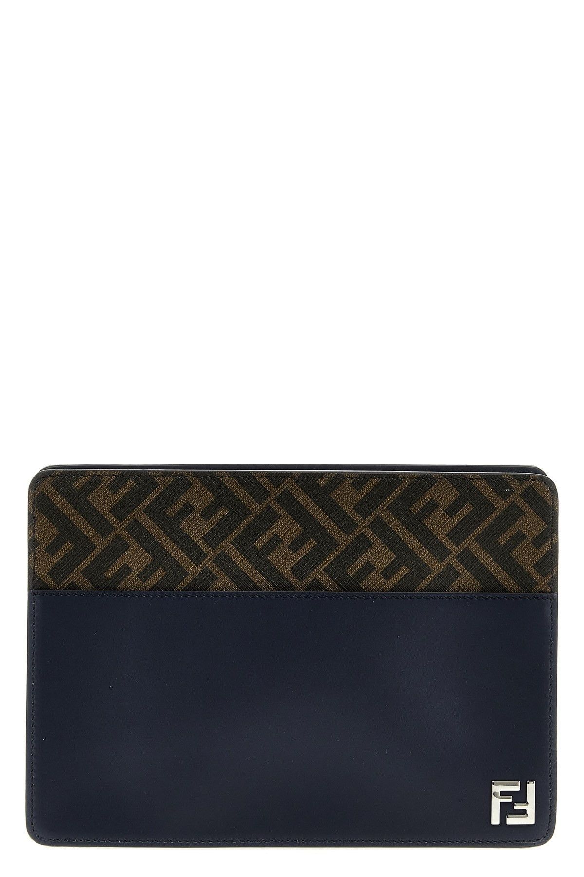 image of Fendi 'standing Clutch Squared Ff' Clutch in Blue, Men's