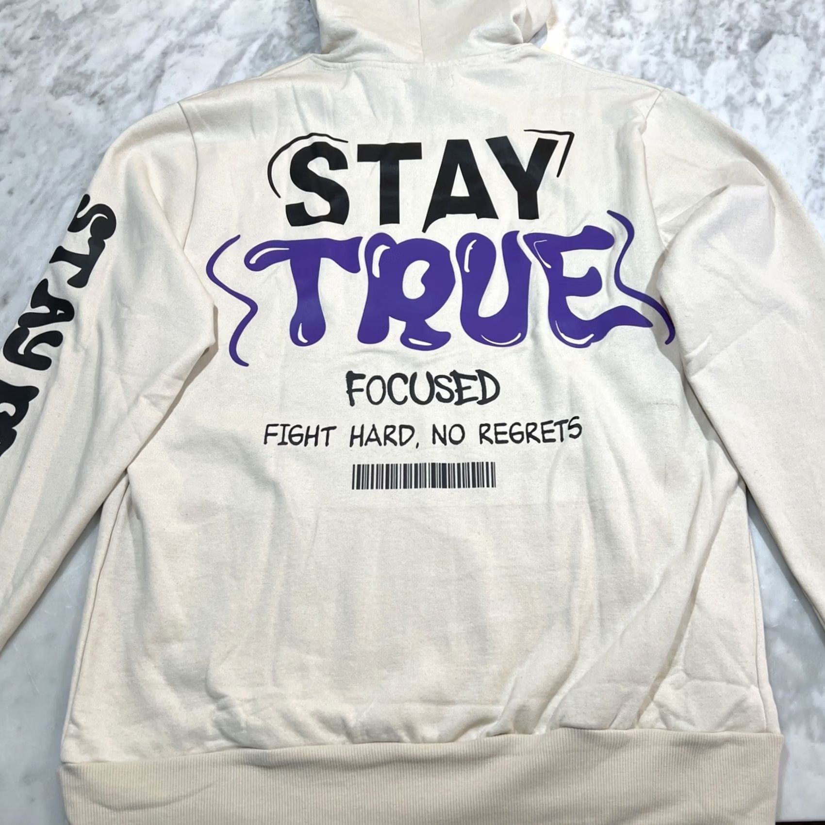 Vintage Seven Souls Hoodie Sweatshirt Men Large Beige Graphic Print Fleece Pullover Stay True Limited Edition NWT Size US L / EU 52-54 / 3 - 2 Thumbnail