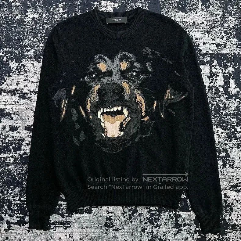 Givenchy Givenchy Rottweiler Print Wool Sweater . Size US S / EU 44-46 / 1 - 1 Thumbnail