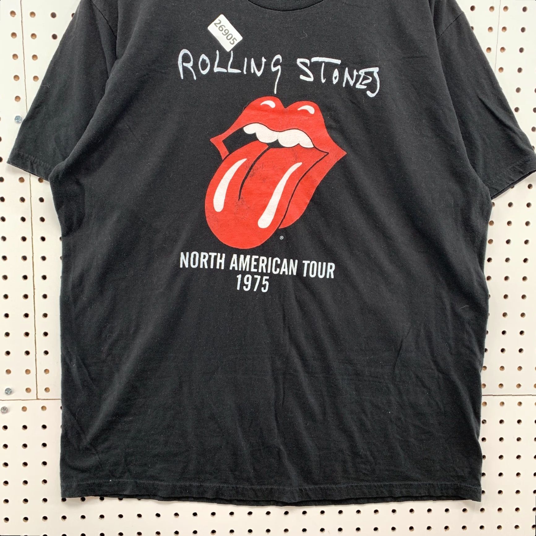 Vintage VINTAGE The Rolling Stones Shirt XL Black 1975 North American Tour Music Band Unisex Adults 24x29.5 Crew Neck Short Sleeve Cotton, Cotton Blend Mens Size US XL / EU 56 / 4 - 6 Thumbnail