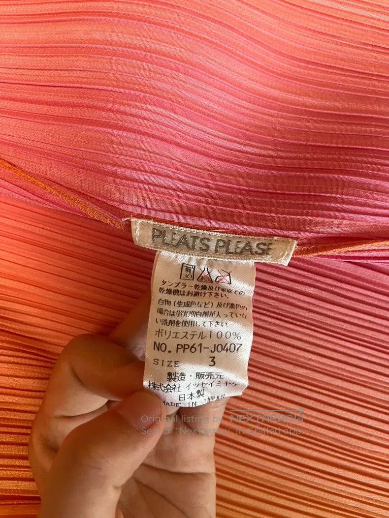 Issey Miyake Issey Miyake Orange-pink Gradient Cardigan Size L / US 10 / IT 46 - 6 Thumbnail