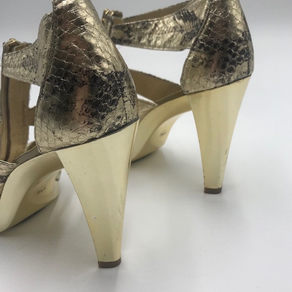 Michael Kors MICHAEL KORS | Berkeley T Strap Snakeskin Heels Size US 6.5 / IT 36.5 - 11 Thumbnail