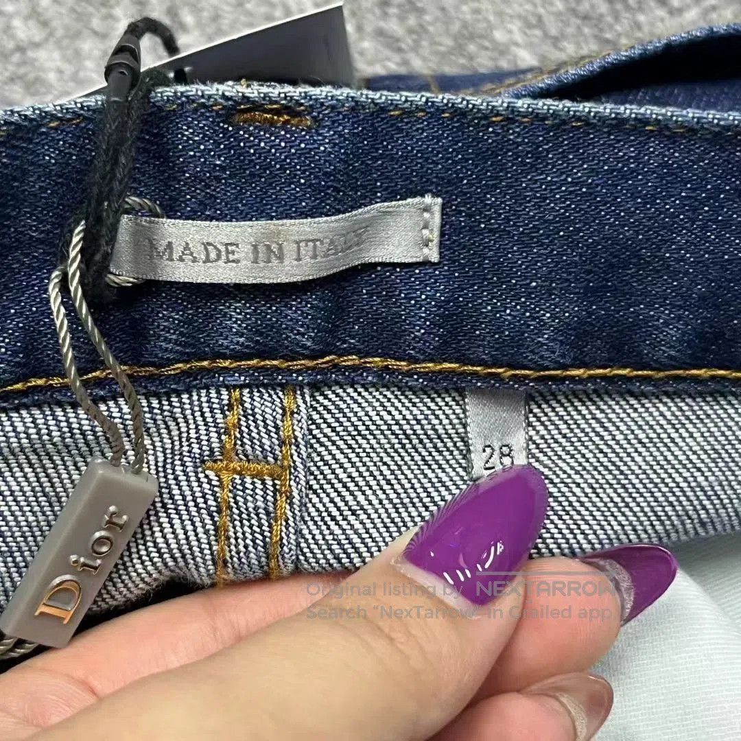 Dior blue casual straight-leg denim pants. Size US 28 / EU 44 - 3 Thumbnail