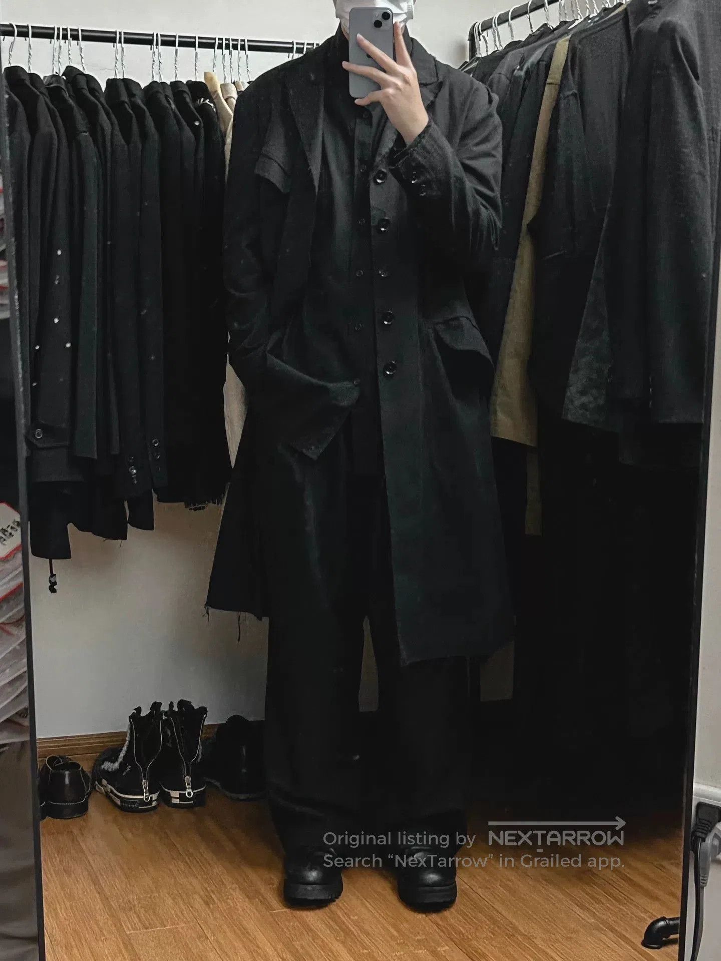 Yohji Yamamoto Yohji Yamamoto Black Distressed Coat. Size US S / EU 44-46 / 1 - 8 Thumbnail