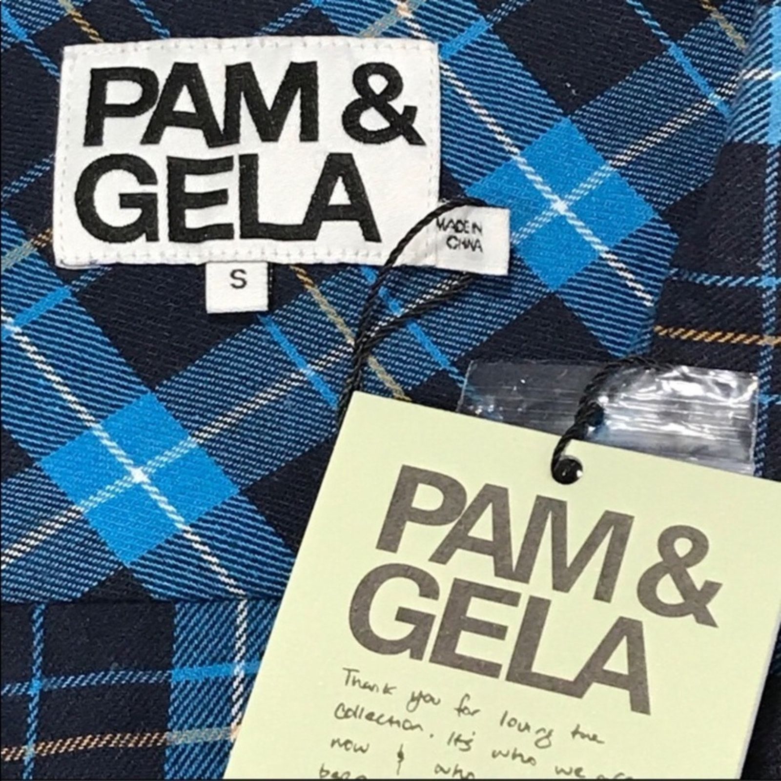 Pam & Gela PAM & GELA Blue and Black Plaid Long Sleeve Shirt Size Small Size S / US 4 / IT 40 - 11 Thumbnail