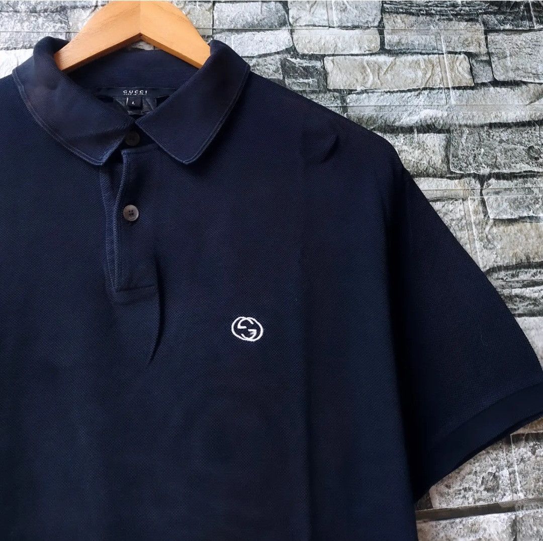 Gucci Vintage Gucci GG Small Logo Embroidered Polo Shirt Size US L / EU 52-54 / 3 - 3 Thumbnail