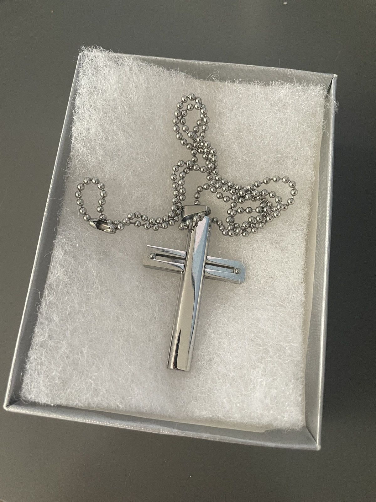 Vintage Stainless Steel Cross Neckless Size ONE SIZE - 1 Thumbnail