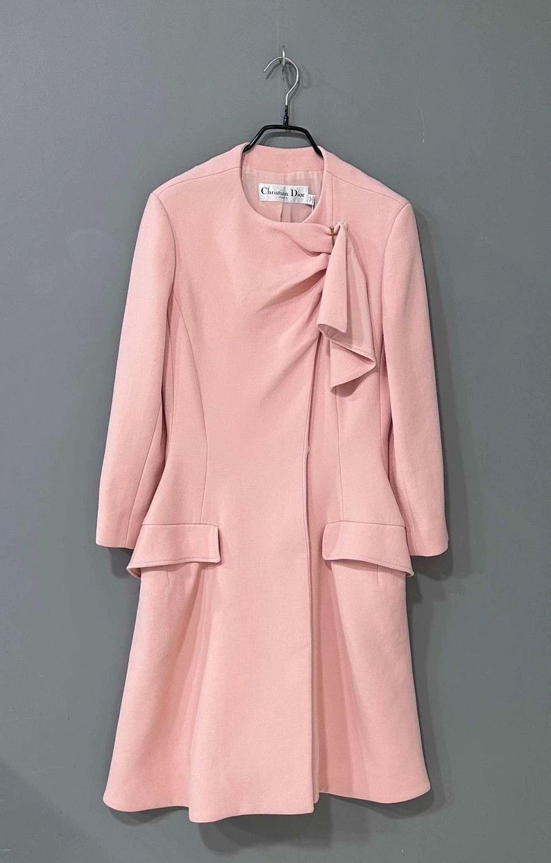 Dior Pink Wool Coat by Christian Dior - dmc Size US M / EU 48-50 / 2 - 1 Thumbnail