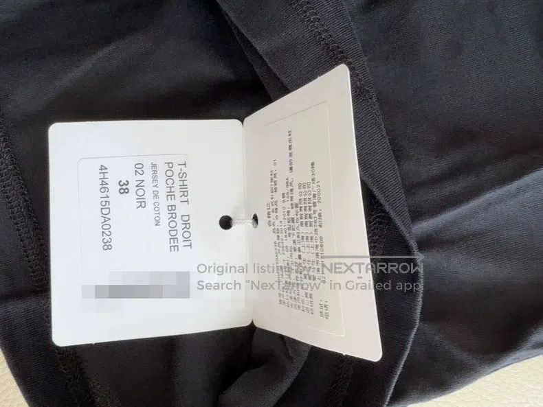 Hermes Hermes Black Short-Sleeve Women's T-Shirt with H Pocket Em Size S / US 4 / IT 40 - 6 Thumbnail