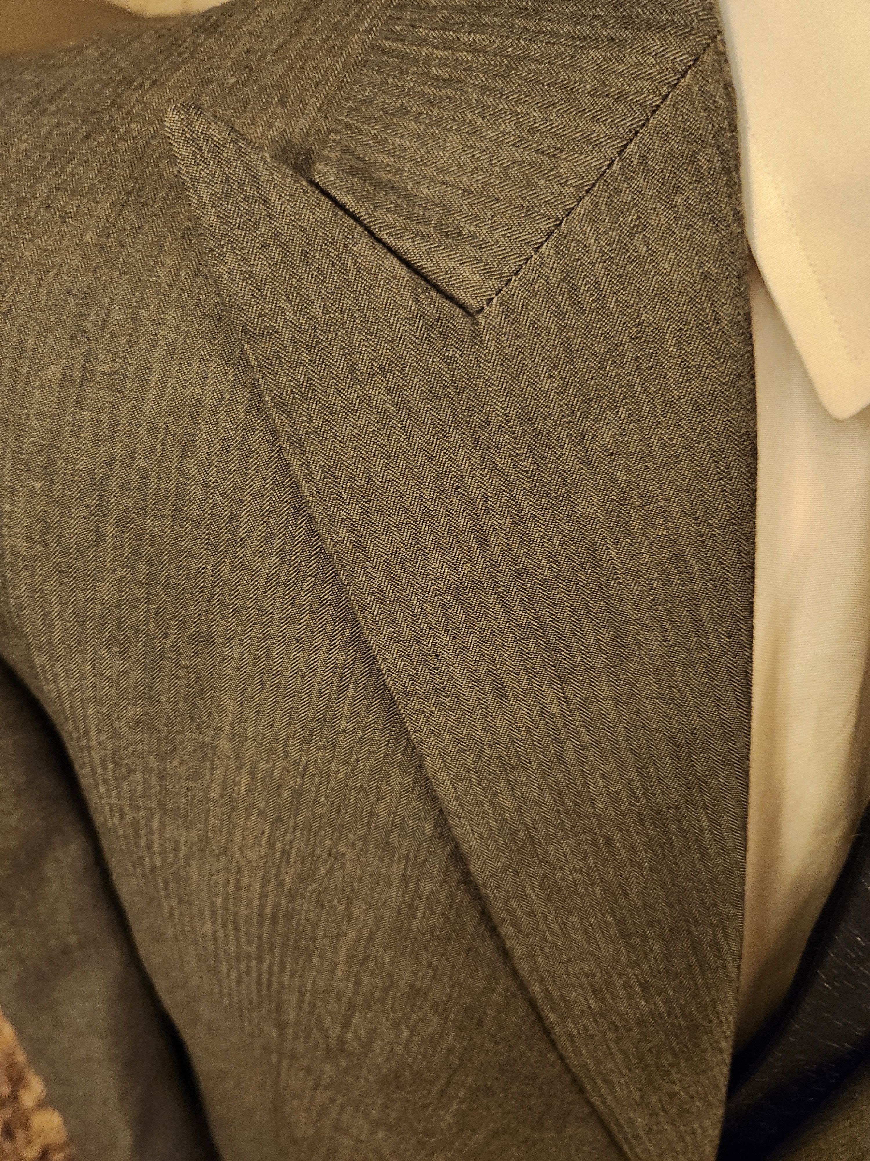 Joseph Abboud Vintage 2 Button Gray Subtle Striped Suit Size 44R - 4 Thumbnail