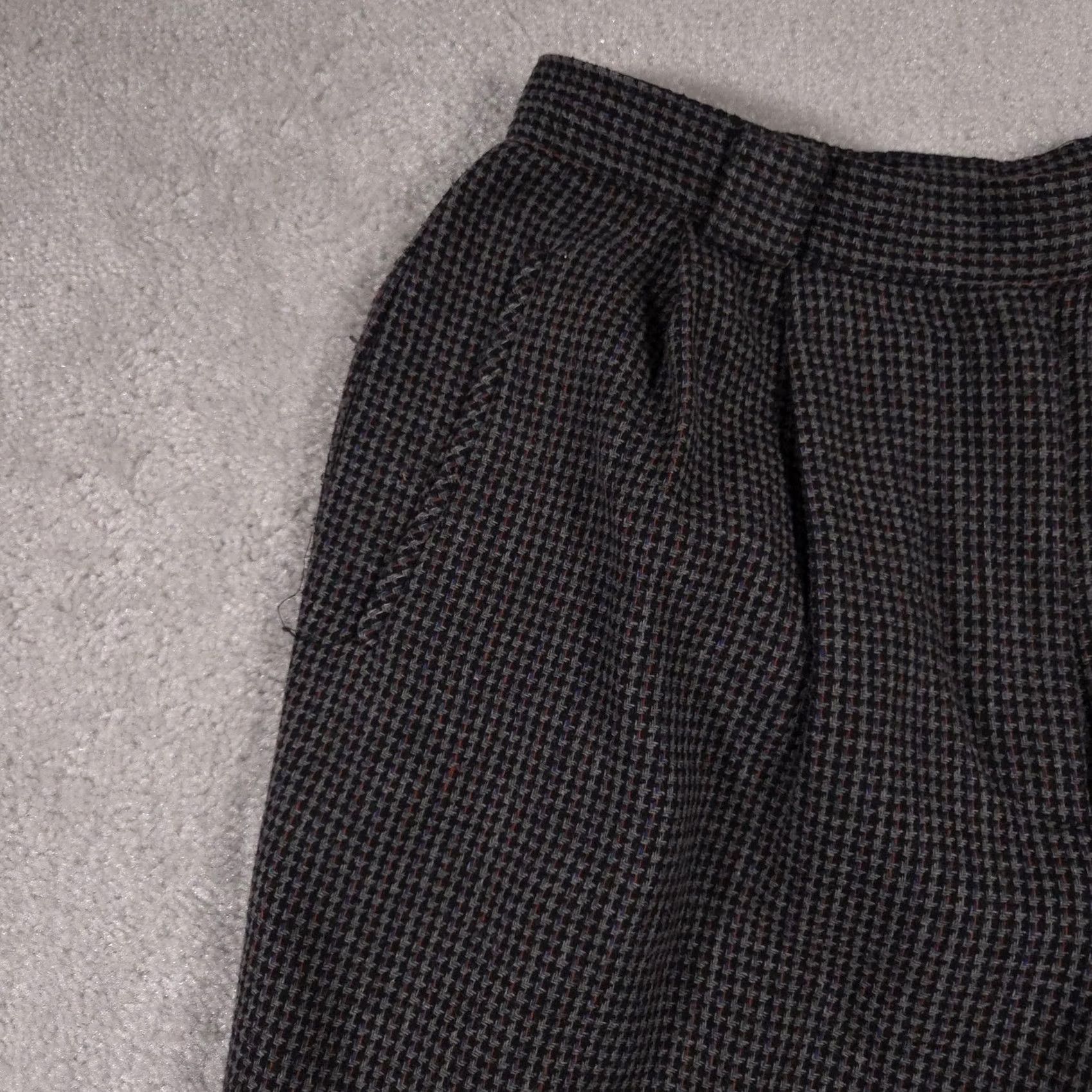 Vintage Norton McNaughton Pants Womens 14 Gray Wool Blend Pleated Lined Dress Trousers Size 36" / US 14 / IT 50 - 4 Thumbnail