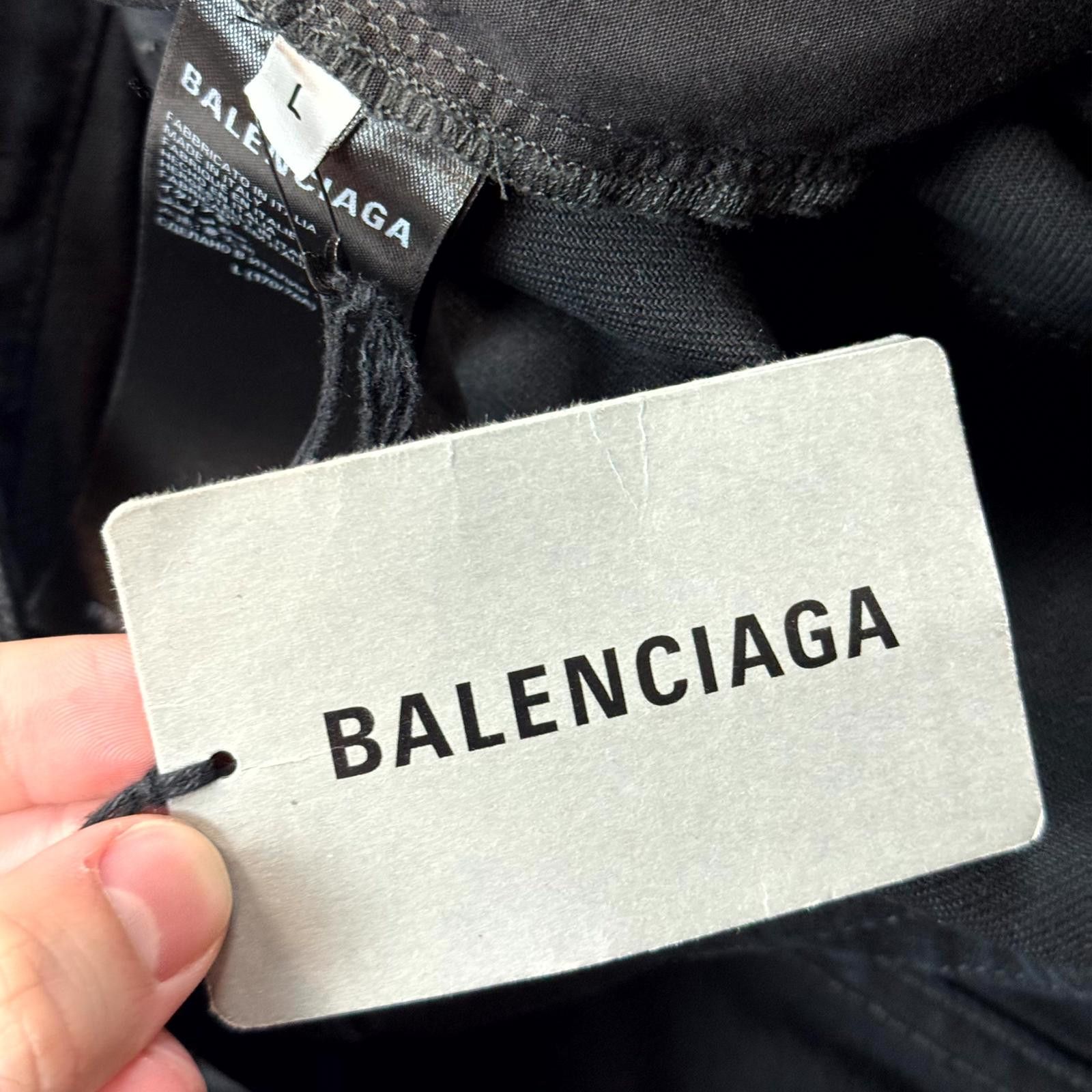 Balenciaga SS23 Balenciaga Black Wide Leg Denim Size US 34 / EU 50 - 4 Thumbnail