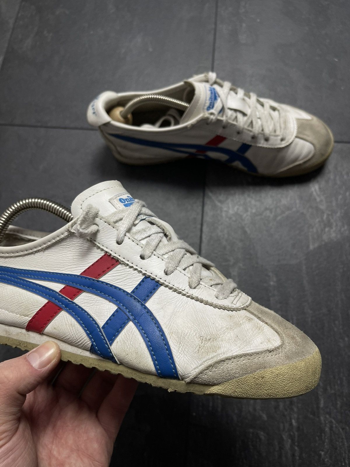 Japanese Brand × Onitsuka Tiger × Vintage Asics Onitsuka Tiger OG Sneakers Leather France Vintage Y2k Size US 5.5 / EU 38 - 3 Thumbnail