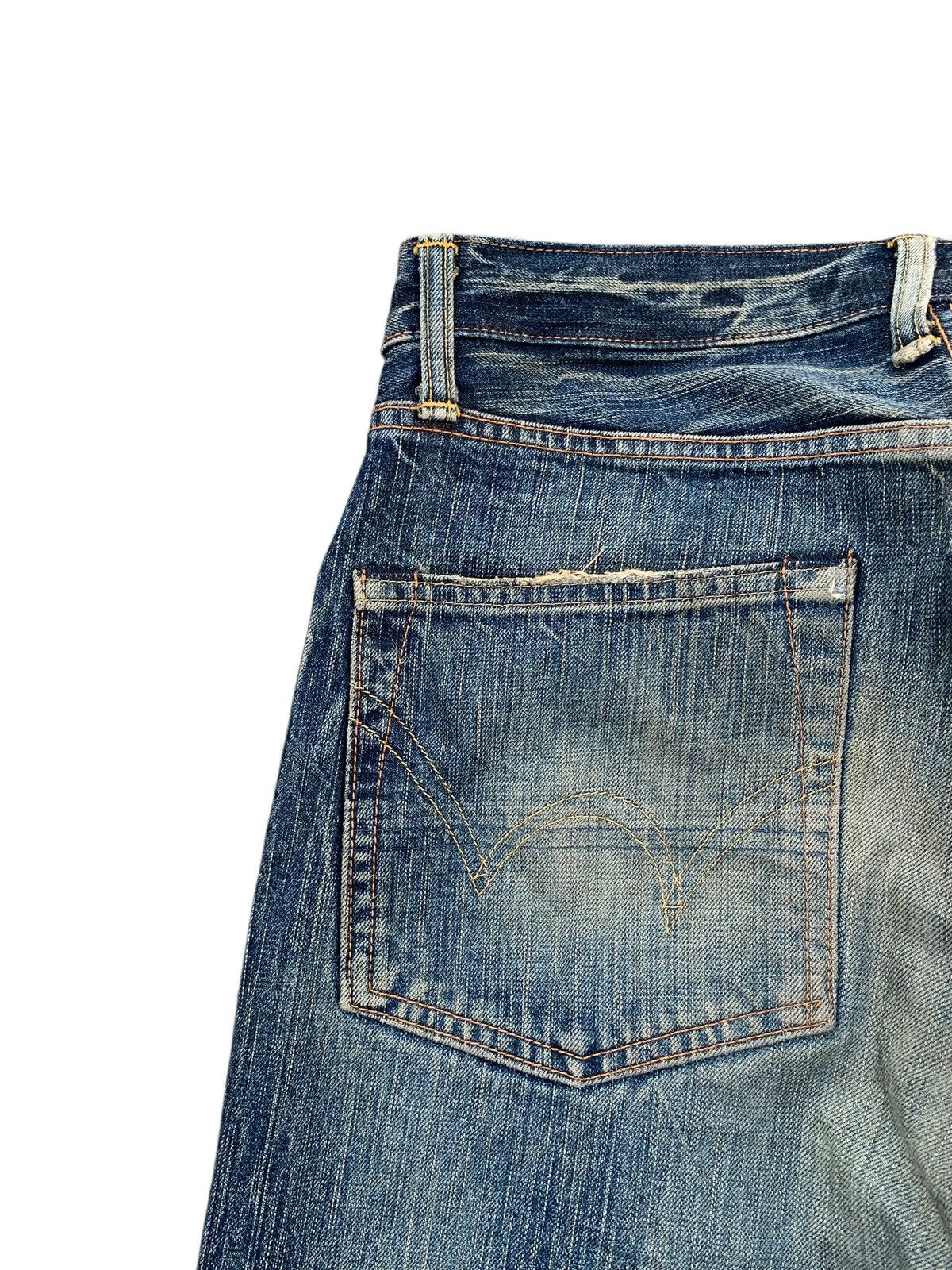 Edwin VINTAGE EDWIN 505z SELVEDGE FADED&RUSTY DISTRESSED DENIM Size US 30 / EU 46 - 13 Thumbnail