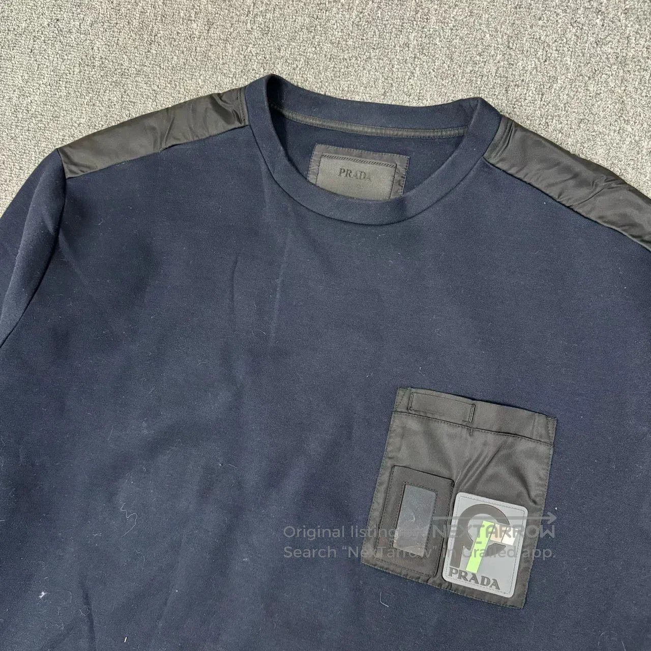 Prada Prada Chest Logo Nylon Sweatshirt XXXL. Size US XXL / EU 58 / 5 - 3 Thumbnail