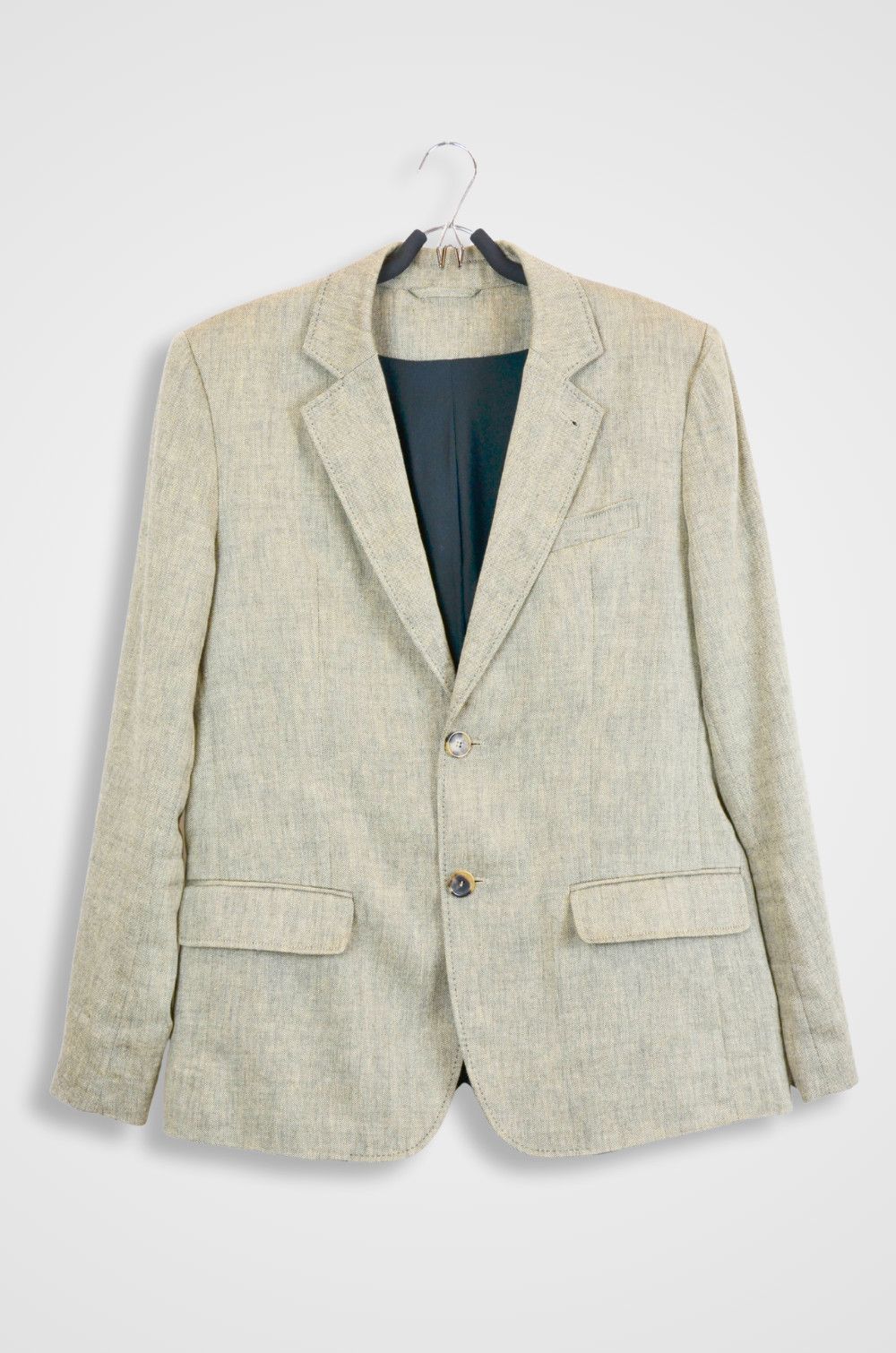 A.P.C. A.P.C. Linen Wool Blazer Beige Textured Jacke - Size S Size 38R - 1 Thumbnail