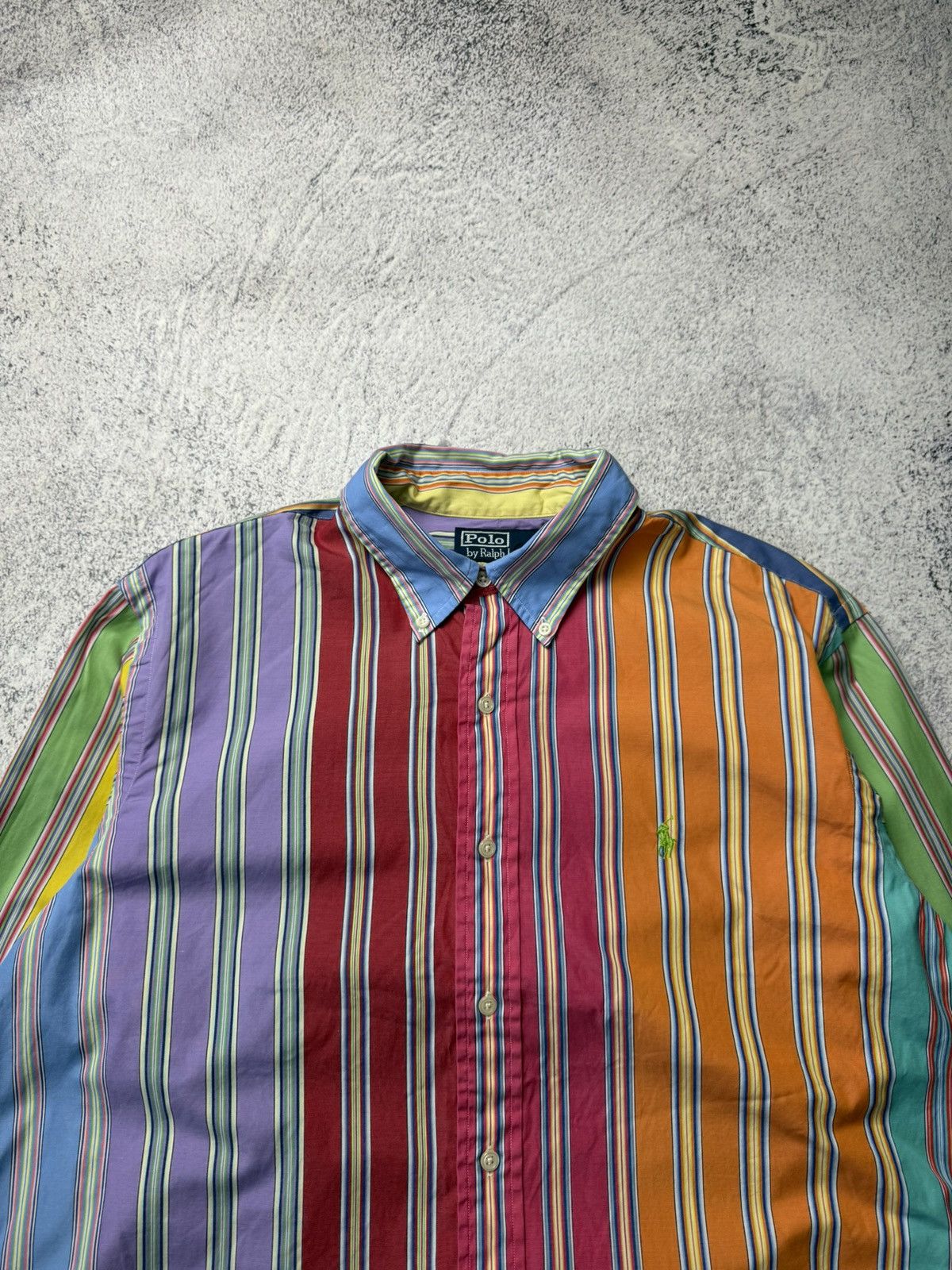Polo Ralph Lauren Vintage RALPH LAUREN Multicolour Striped long Sleeved Shirt Size US XL / EU 56 / 4 - 5 Thumbnail