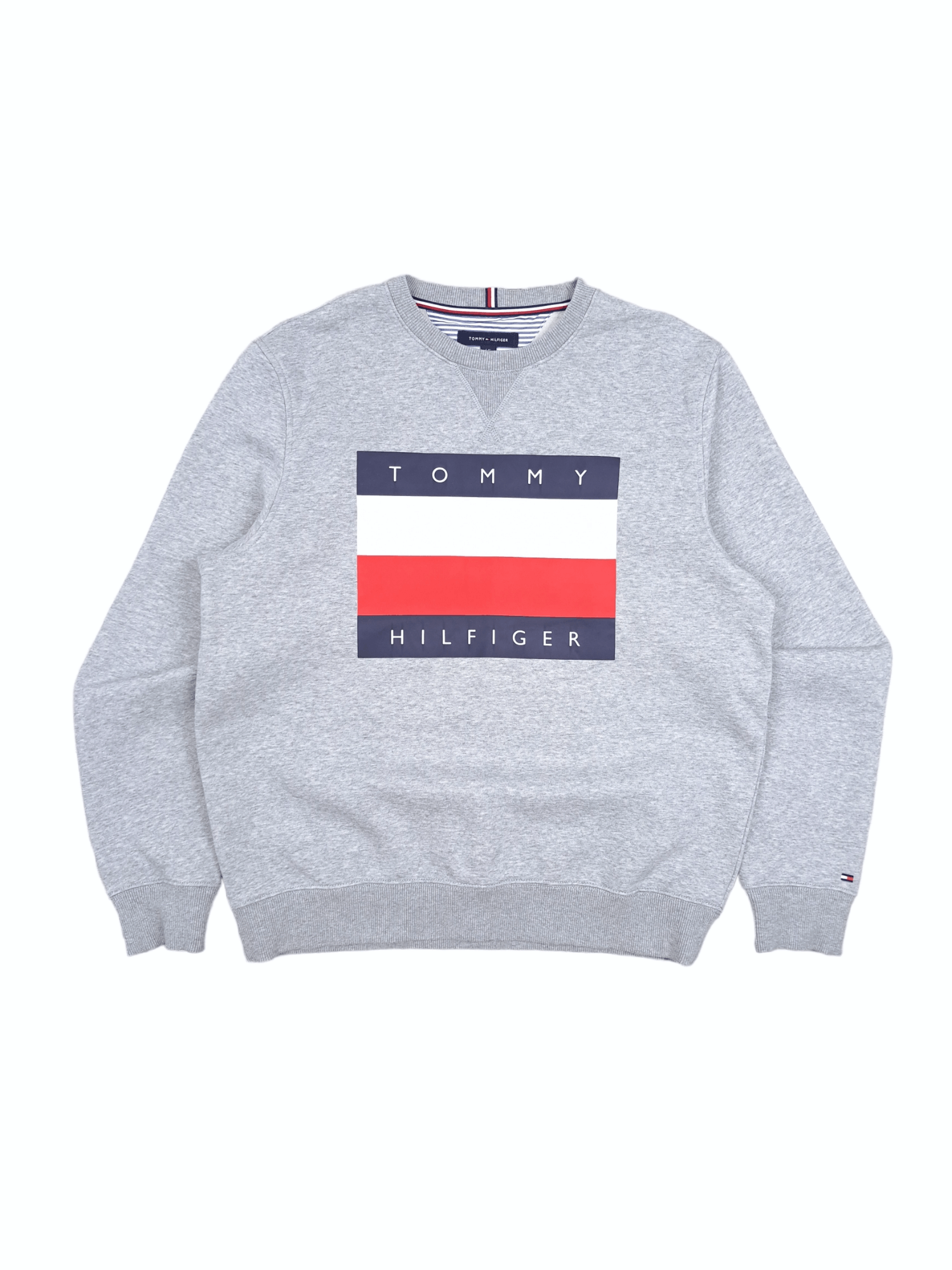 Designer × Tommy Hilfiger 💎 TOMMY HILFIGER SWEATSHIRT BIG LOGO SPELL OUT Size US L / EU 52-54 / 3 - 1 Thumbnail