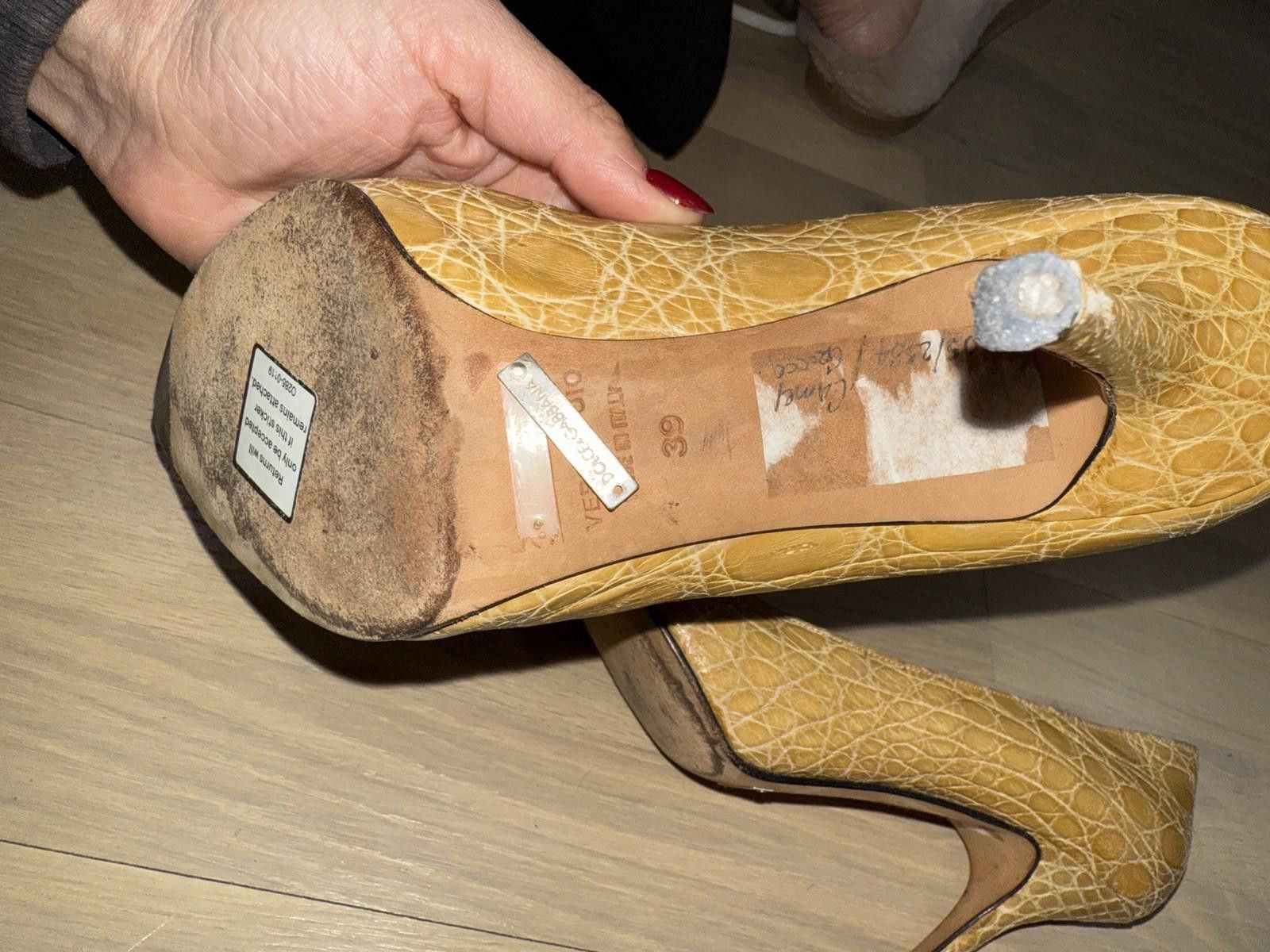 Vintage Vintage Dolce & Gabbana tan Croc Leather Heel EUR Size 39 Size US 8 / IT 38 - 4 Thumbnail