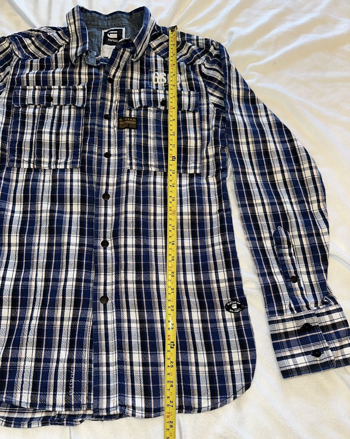 G-Star G-Star Raw Denim Men Casual L/S Shirt Blue Check-Size M Size US M / EU 48-50 / 2 - 6 Thumbnail