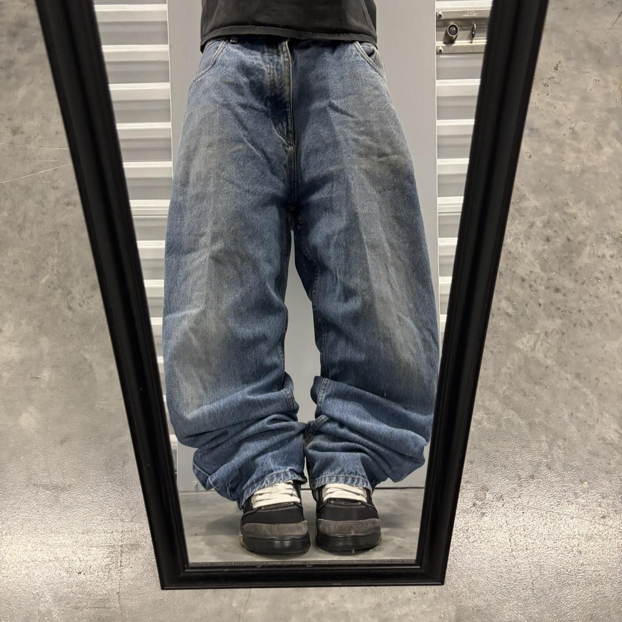 Japanese Brand × Vintage Crazy Vintage Y2K/2000s Baggy Medium Wash Skater Style Denim Jeans! Size US 38 / EU 54 - 1 Thumbnail