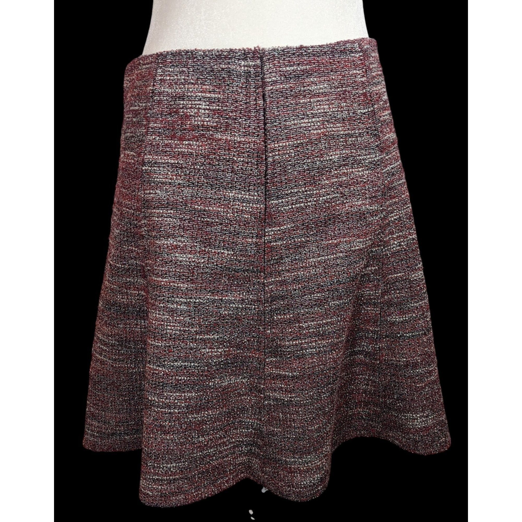 Loft Loft Preppy Pink And Grey Static A-Line Skirt Size 30" / US 8 / IT 44 - 2 Thumbnail