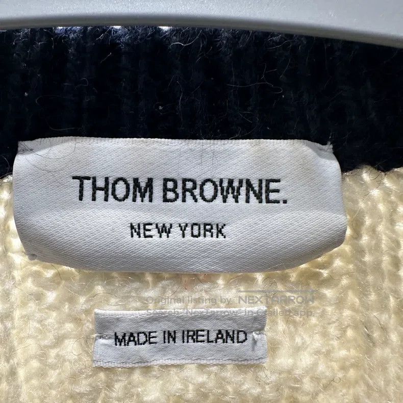 Thom Browne Thom Browne Mohair and Wool Color Block Coarse Knit Sweate Size US M / EU 48-50 / 2 - 3 Thumbnail