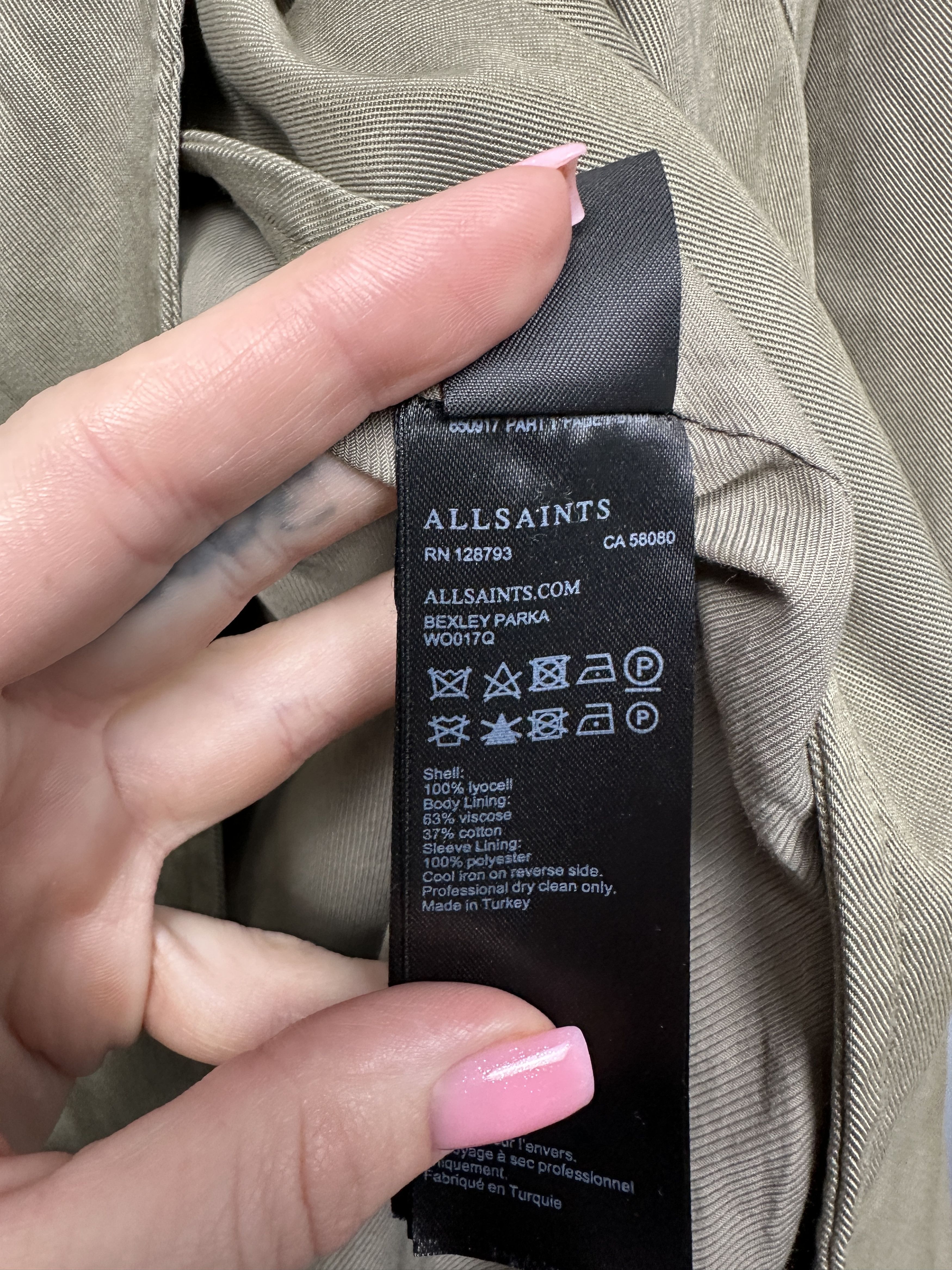 Allsaints AllSaints Bexley Parka Womens Jacket Size XS / US 0-2 / IT 36-38 - 6 Thumbnail
