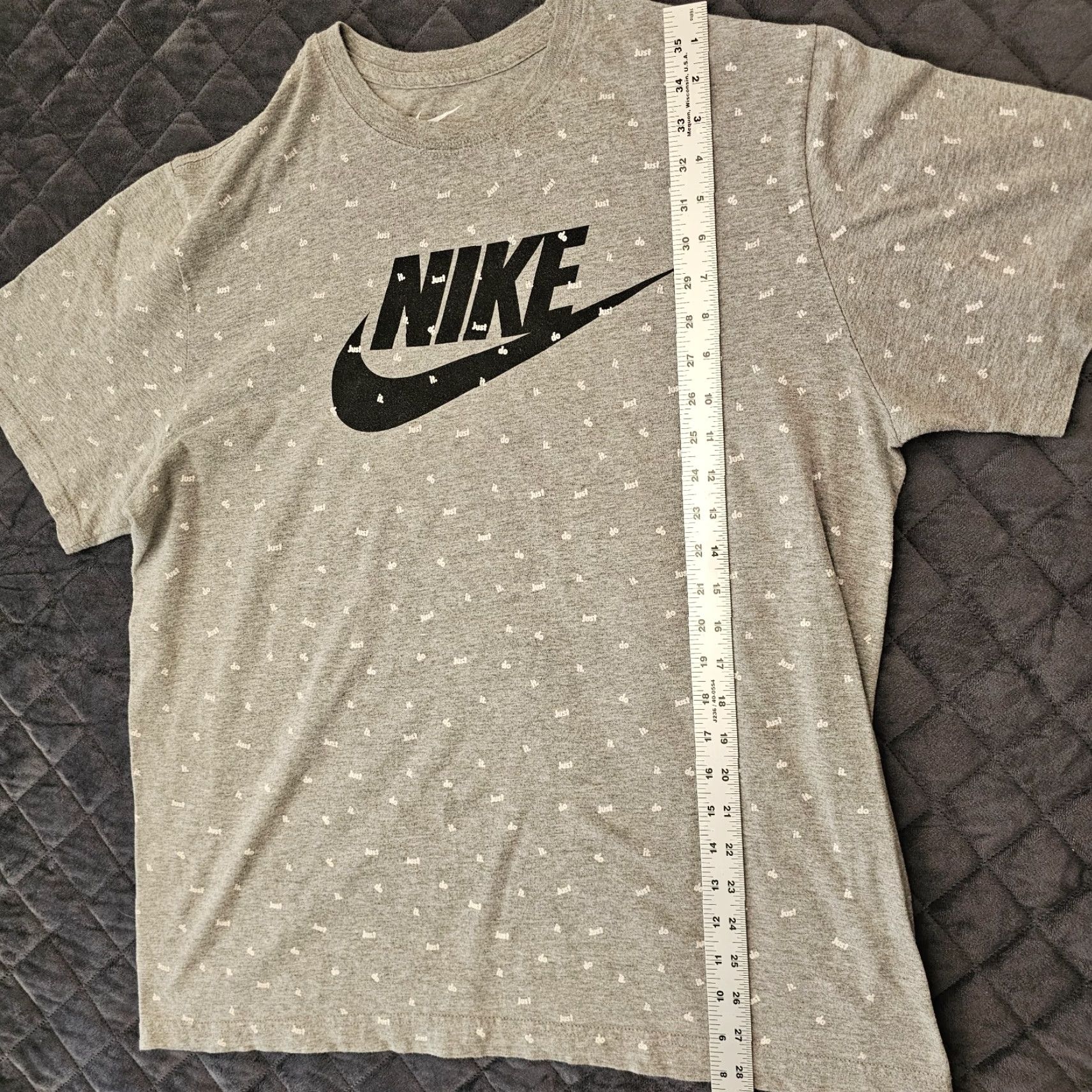 Nike Nike Just Do It T-Shirt Men XL Short Sleeve Gray Logo Graphic Casual Shirt Size US XL / EU 56 / 4 - 4 Thumbnail