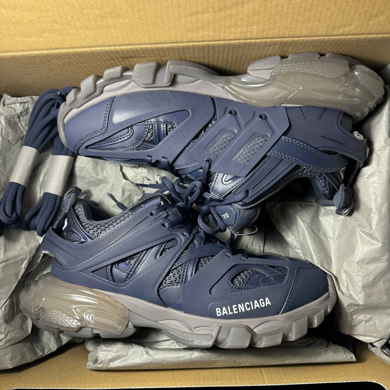 Balenciaga 40 Balenciaga track 1 Crearsole Blue Gray Size US 7 / EU 40 - 8 Thumbnail