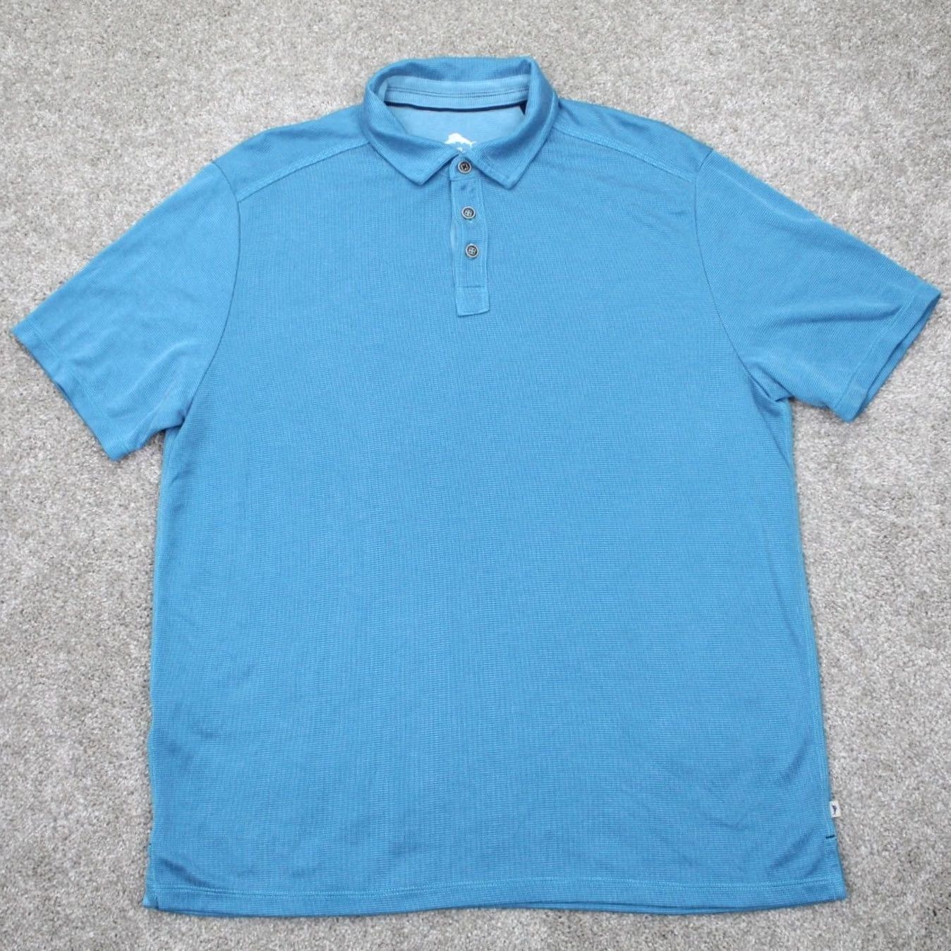 Tommy Bahama Tommy Bahama Polo Shirt Men Medium Blue Tencel Modal/Polyester S/S Pullover Size US M / EU 48-50 / 2 - 2 Thumbnail