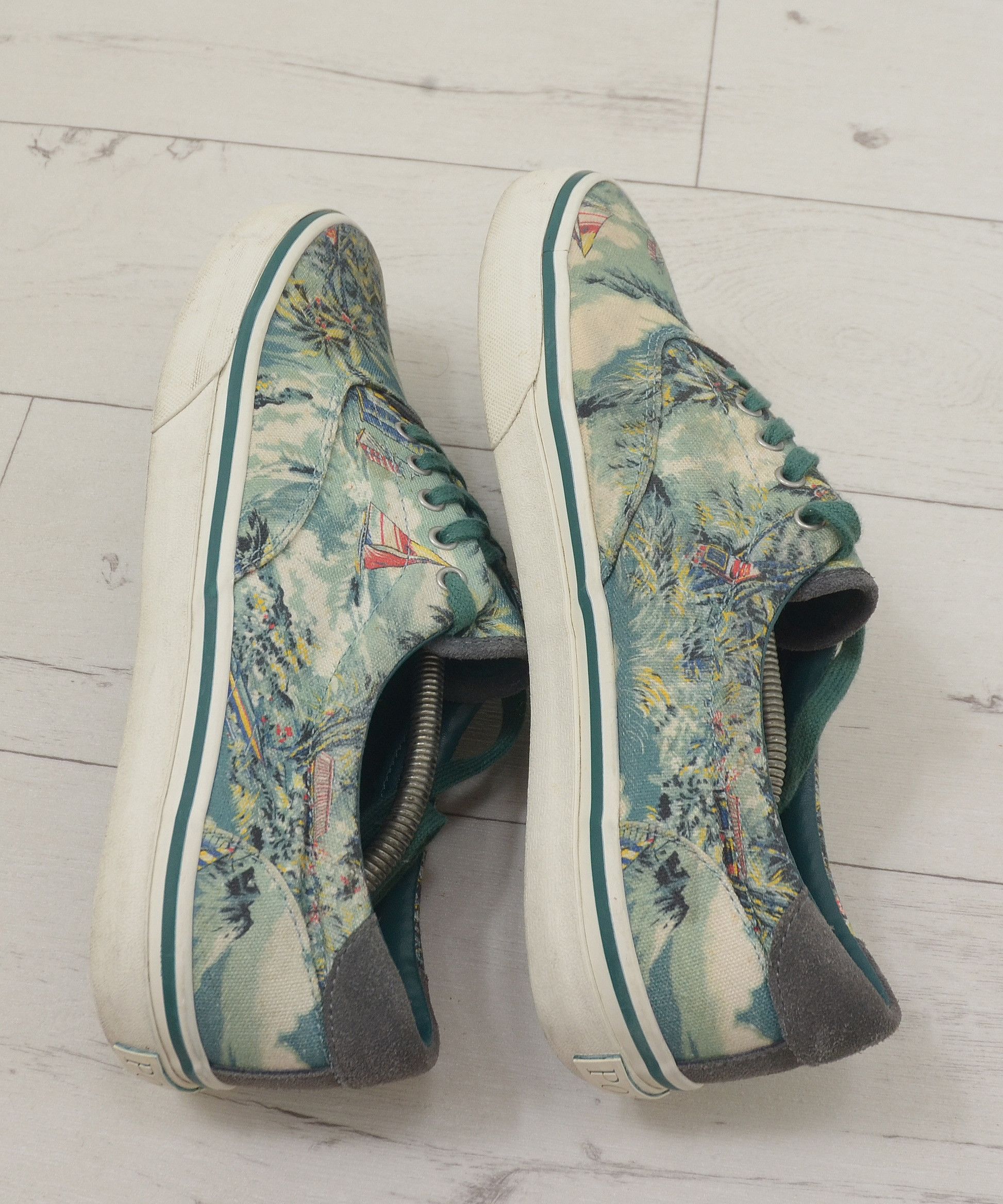 Polo Ralph Lauren × Ralph Lauren Polo Ralph Lauren Thorton 3 Tartan Graffiti Sneakers Hawaii Size US 10 / EU 43 - 9 Thumbnail