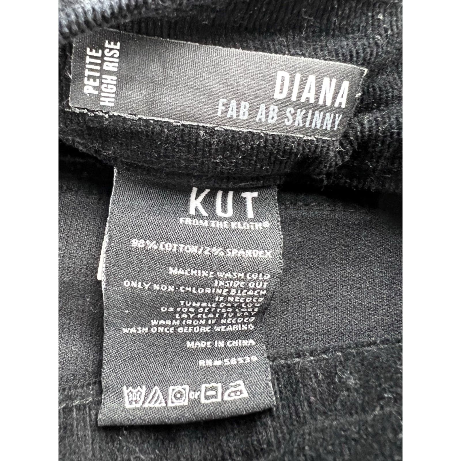 Vintage KUT from the Kloth Womens Jeans 4 Black High Rise Fab Ab Skinny 29x26.5 City Preppy Bohemian Vintage: No Mens Womens Size 27" / US 4 / IT 40 - 4 Thumbnail