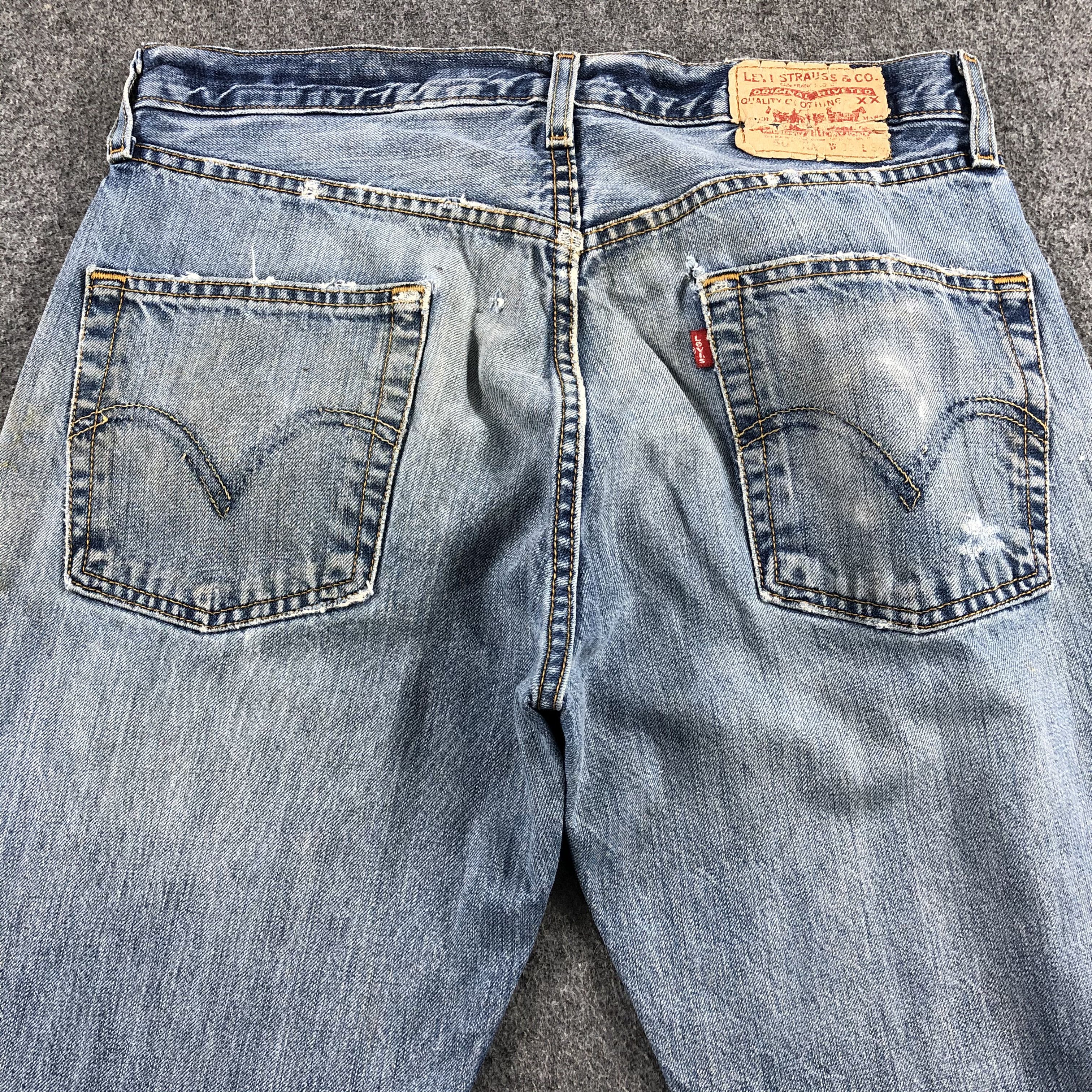 Levi's 90s Vintage Blue Wash Levis 501 Jeans-J1602 Size US 33 - 4 Thumbnail