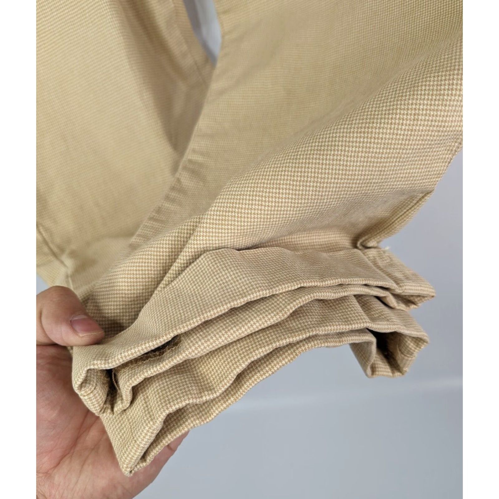 Wrangler VINTAGE Aura Wrangler Capri Pants Houndstooth Beige Cotton Womens Size 10 Ladies Size 32" / US 10 / IT 46 - 3 Thumbnail