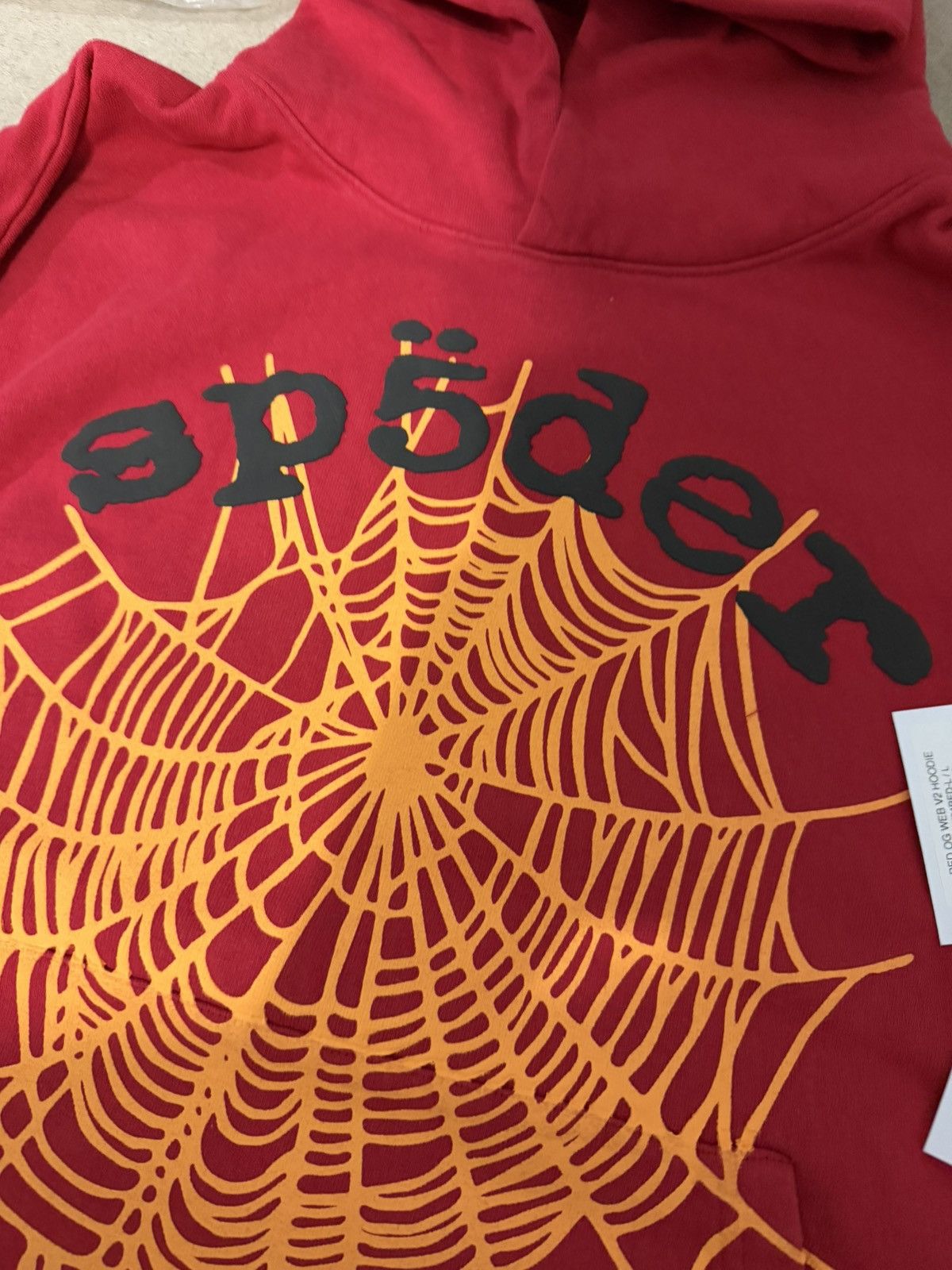 Sp5der SP5DER RED OG WEB V2 HOODIE Size US L / EU 52-54 / 3 - 4 Thumbnail