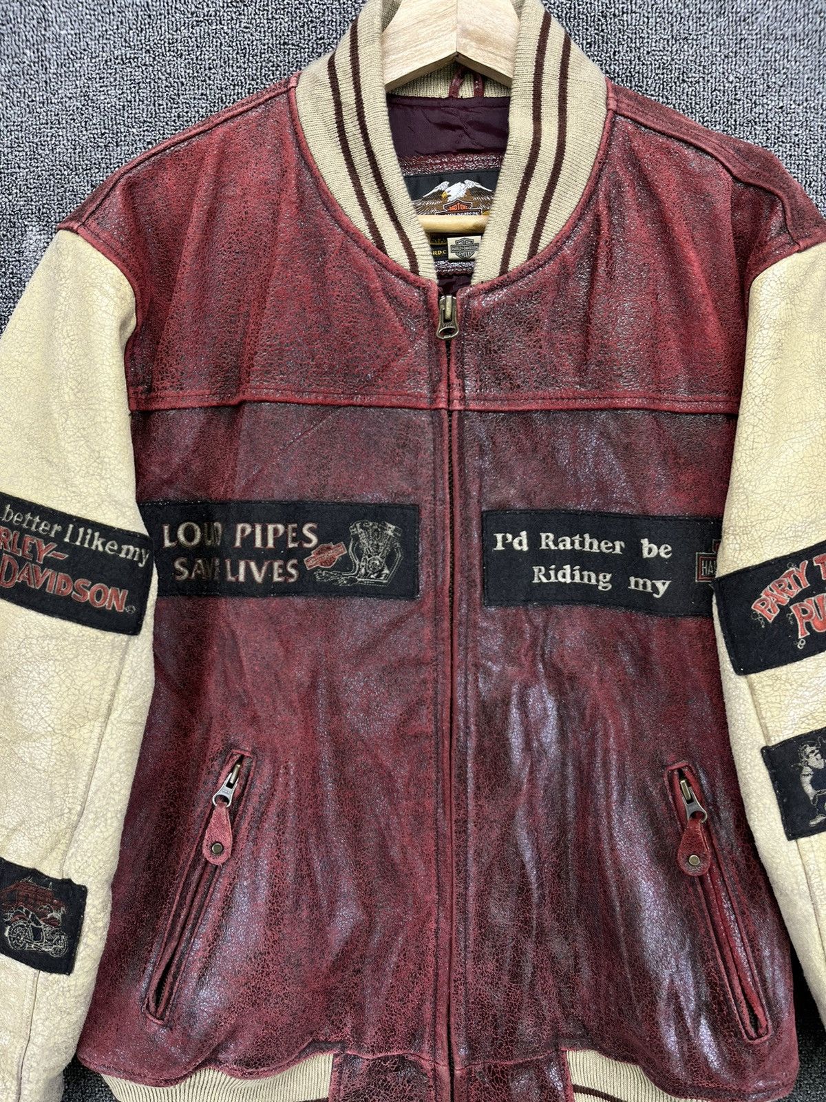 Harley Davidson Vintage Harley Davidson Rare Racing Leather Jacket Size US M / EU 48-50 / 2 - 9 Thumbnail