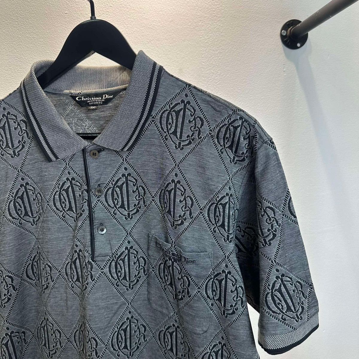 Christian Dior Monsieur × Designer × Dior DIOR MONOGRAM POLO SHIRT Size US L / EU 52-54 / 3 - 3 Thumbnail