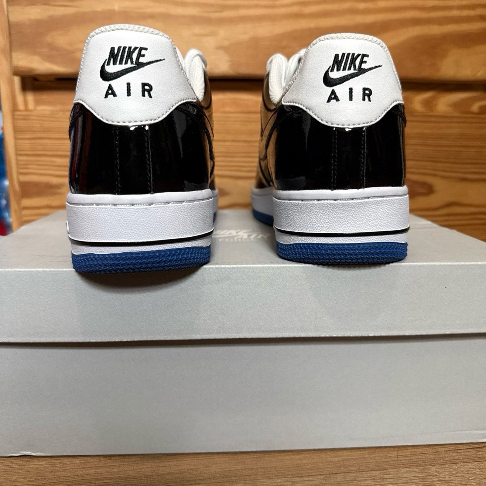 Nike 2014 Nike Air Force 1 Concord Patent Black White Game Royal Size US 10 / EU 43 - 7 Thumbnail