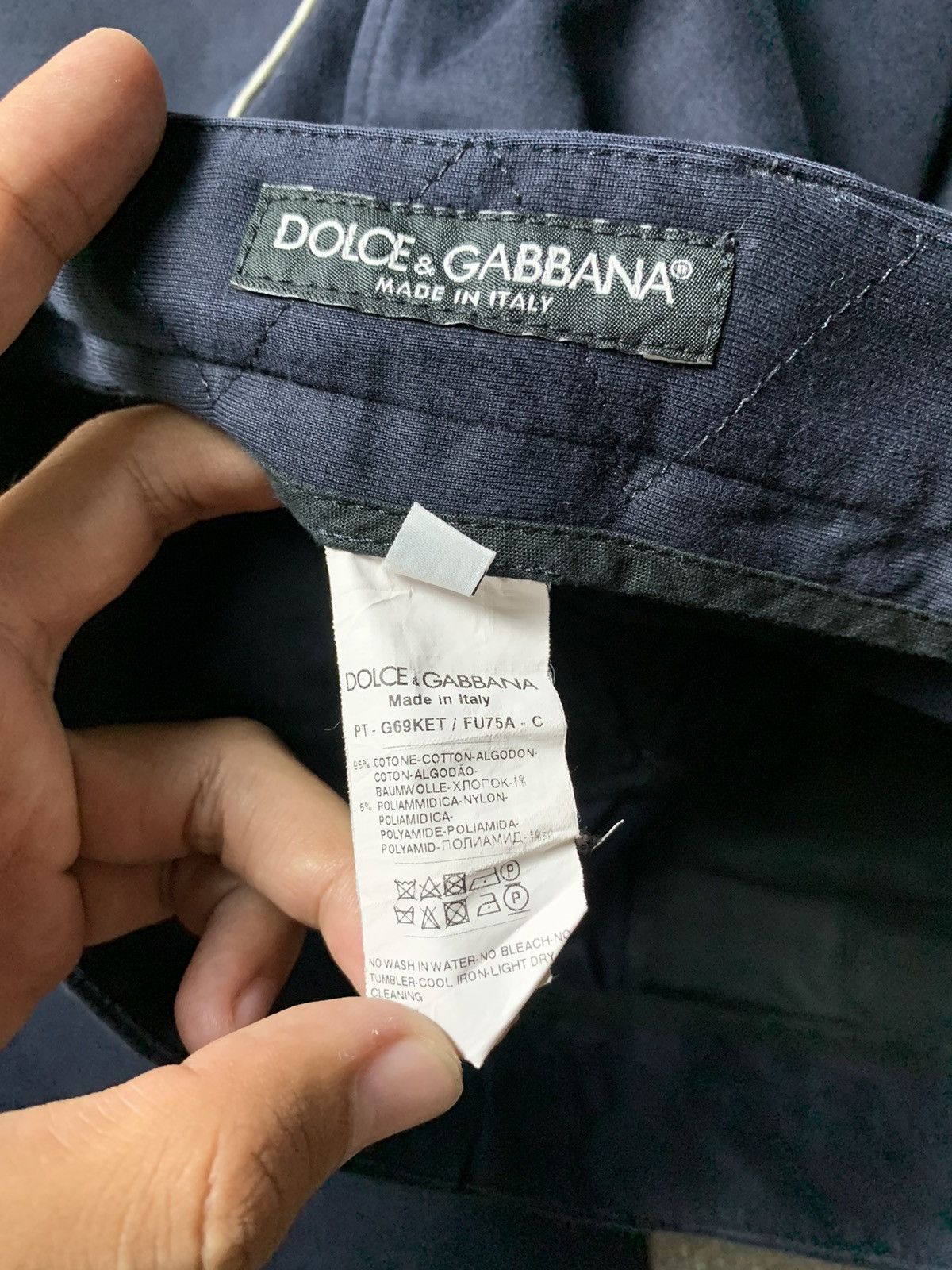 Dolce & Gabbana 2000s Dolce & Gabbana Casual White Line Trousers Size US 33 - 7 Thumbnail