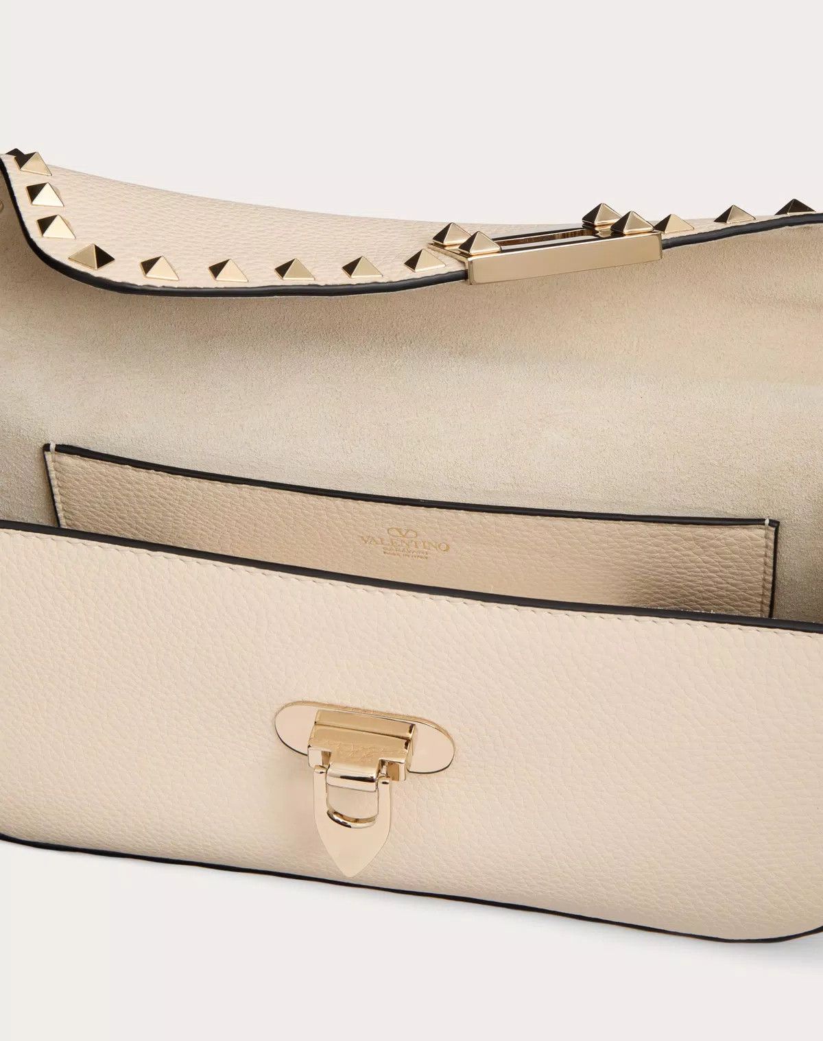Valentino oc11z0725 Size:OS/Shoulder Bag In Grainy Calfskin in White Size ONE SIZE - 6 Thumbnail