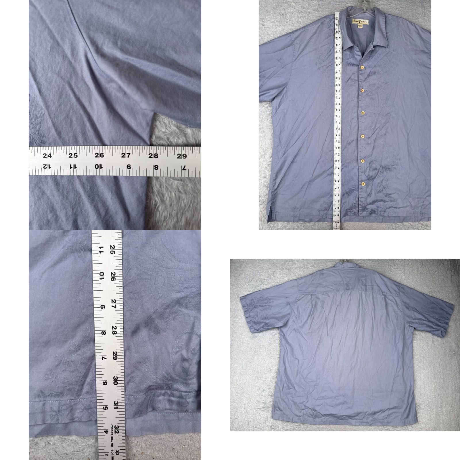 Tommy Bahama Tommy Bahama Shirt Men 2XL Blue Hawaiian 100% Cotton Button Up Embroidered Casual Beach Aloha Resort Navy/Cyan Mens Size US XXL / EU 58 / 5 - 8 Thumbnail
