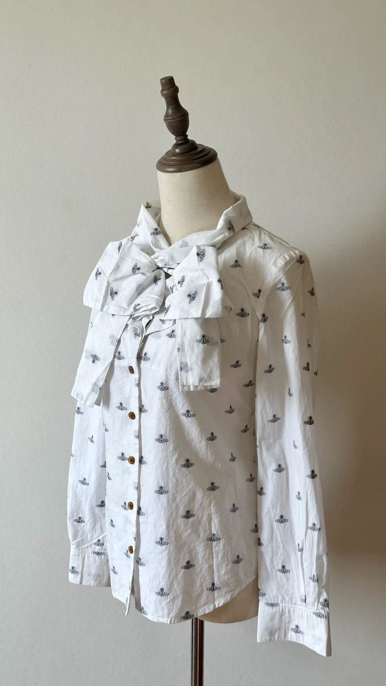 Vivienne Westwood Vivienne Westwood A shirt with a bow tie all over it Size M / US 6-8 / IT 42-44 - 3 Thumbnail