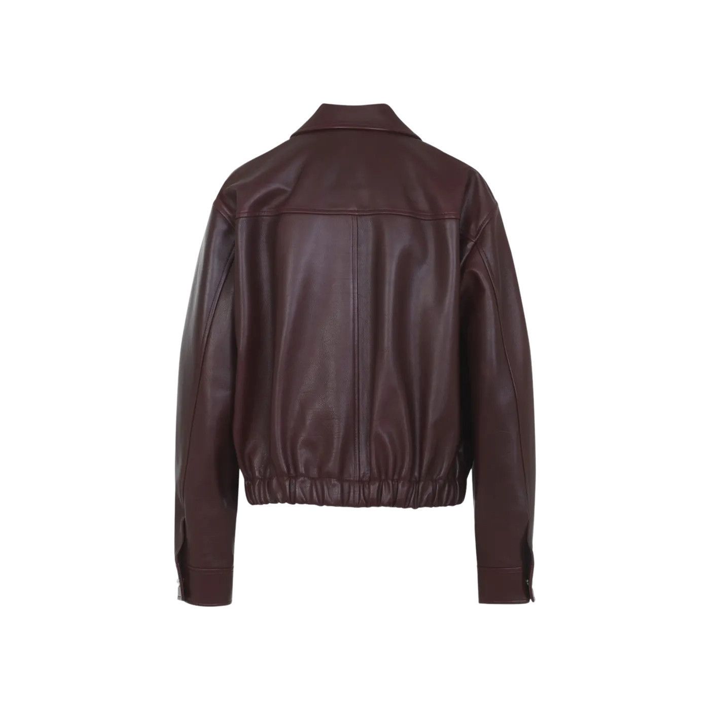 Versace VERSACE Dark Bugundy Leather Jacket New & Authentic (Women's Size M / US 6-8 / IT 42-44 - 2 Thumbnail