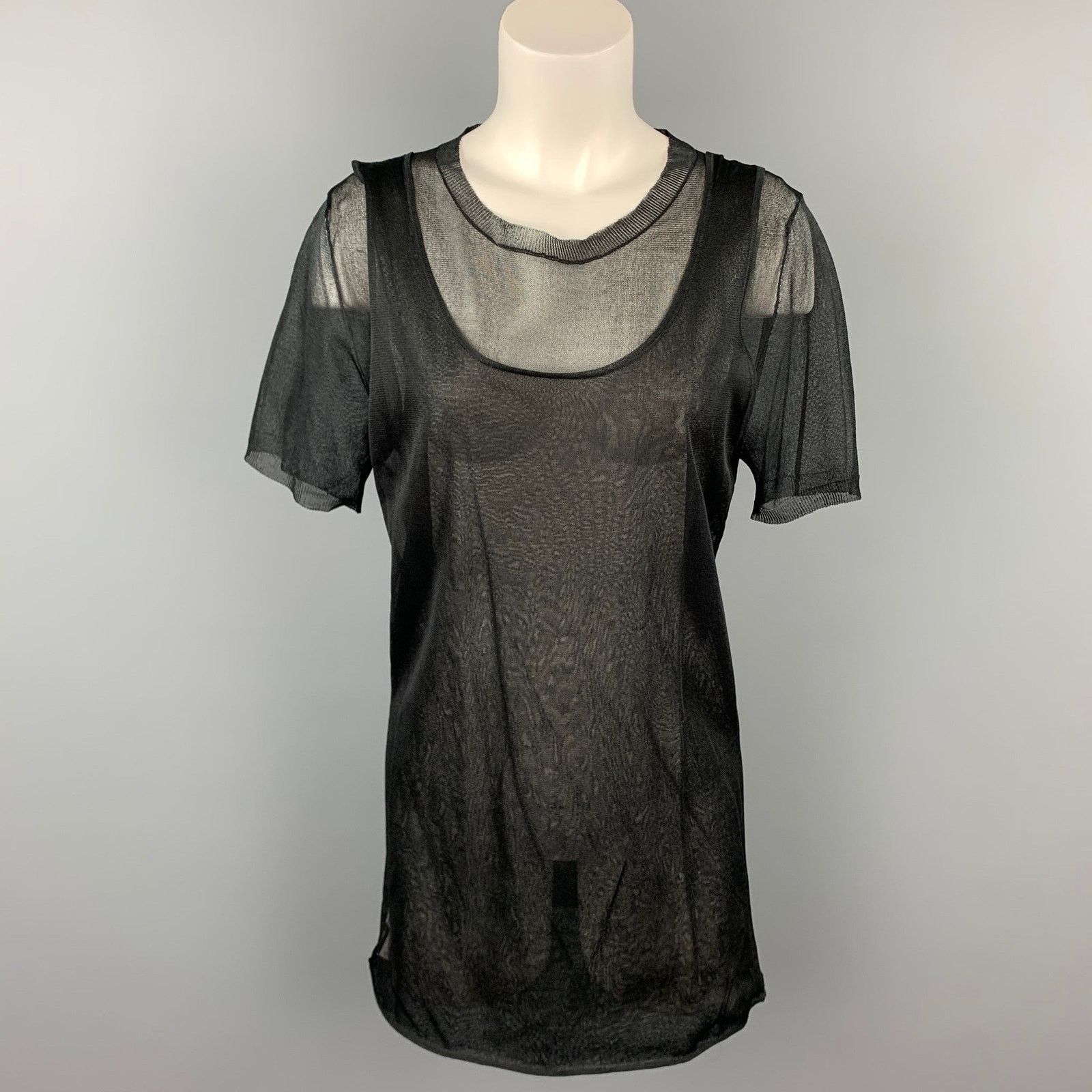 Marni MARNI Size 6 Black See Through Silk Layered Tank Casual Top Size M / US 6-8 / IT 42-44 - 1 Thumbnail