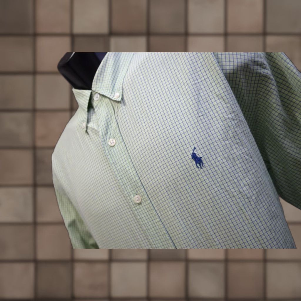 Polo Ralph Lauren Dress Shirt Blake Long Sleeve Plaid Mens Size Large