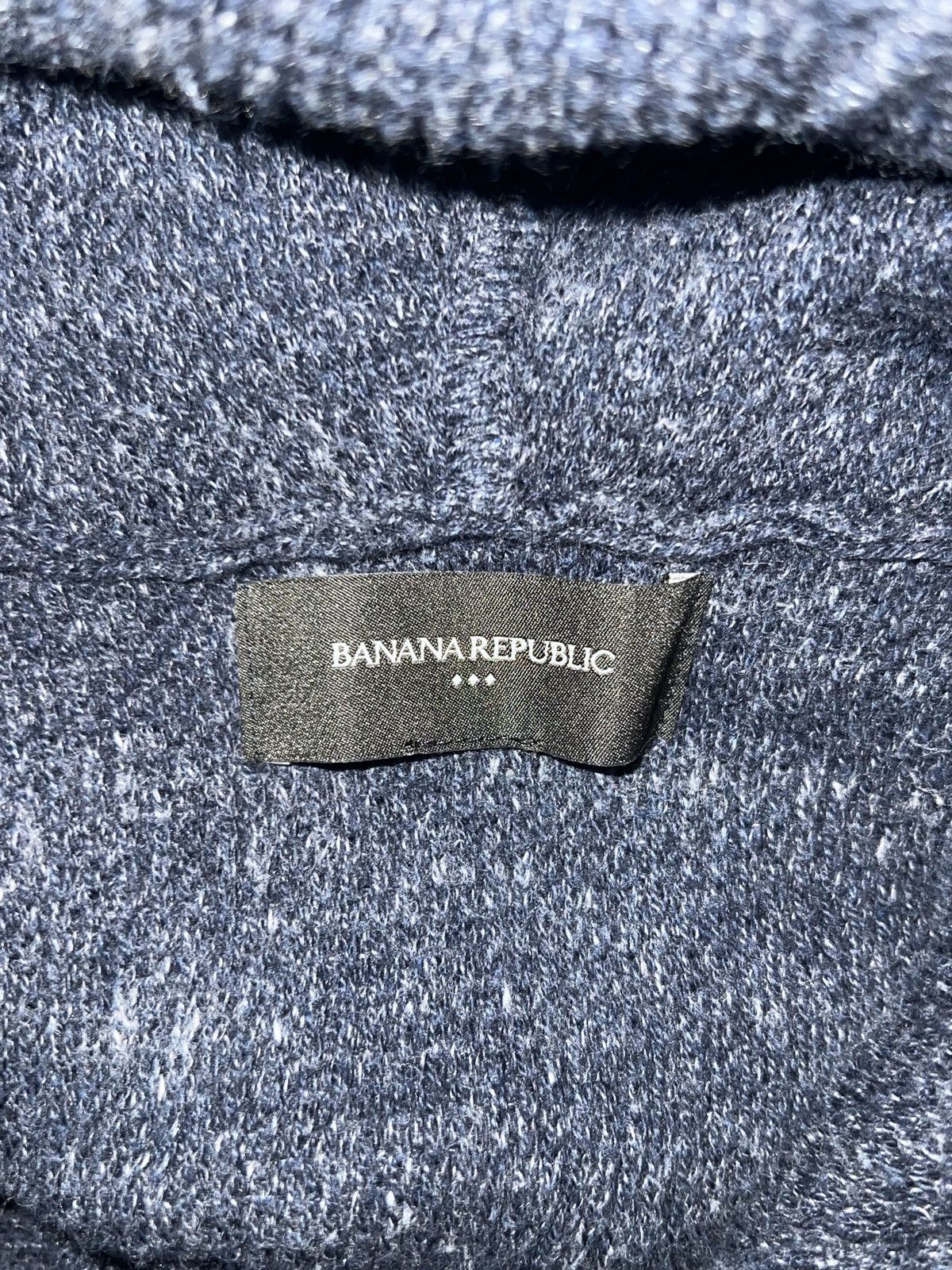 Banana Republic Banana Republic Brushed Waffle Knit Navy Hoodie Size US L / EU 52-54 / 3 - 3 Thumbnail