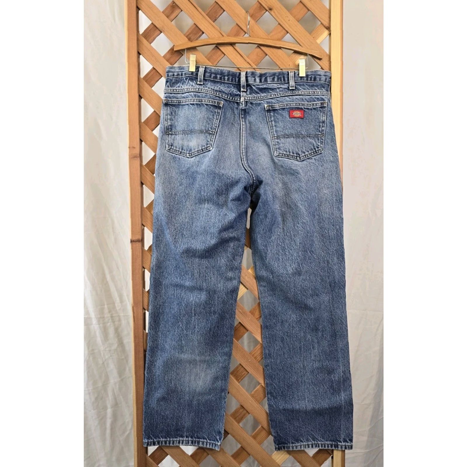 Dickies Dickies Jeans - Women - 36x31 - 90s Blue Light Wash - Plus Size - 5-Pocket Denim - Button Zip - Inseam 31 - Straight Style - Vintage? No Size 25" / US 0 / IT 36 - 7 Thumbnail